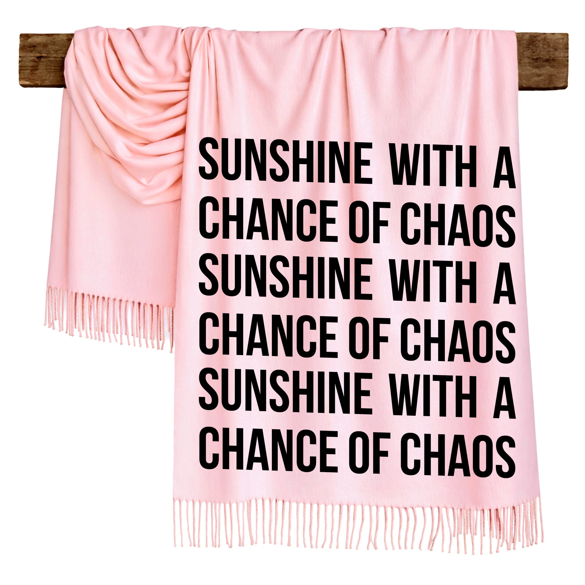 SUNSHINE WITH A CHANCE OF CHAOS - Scarf , Black Font