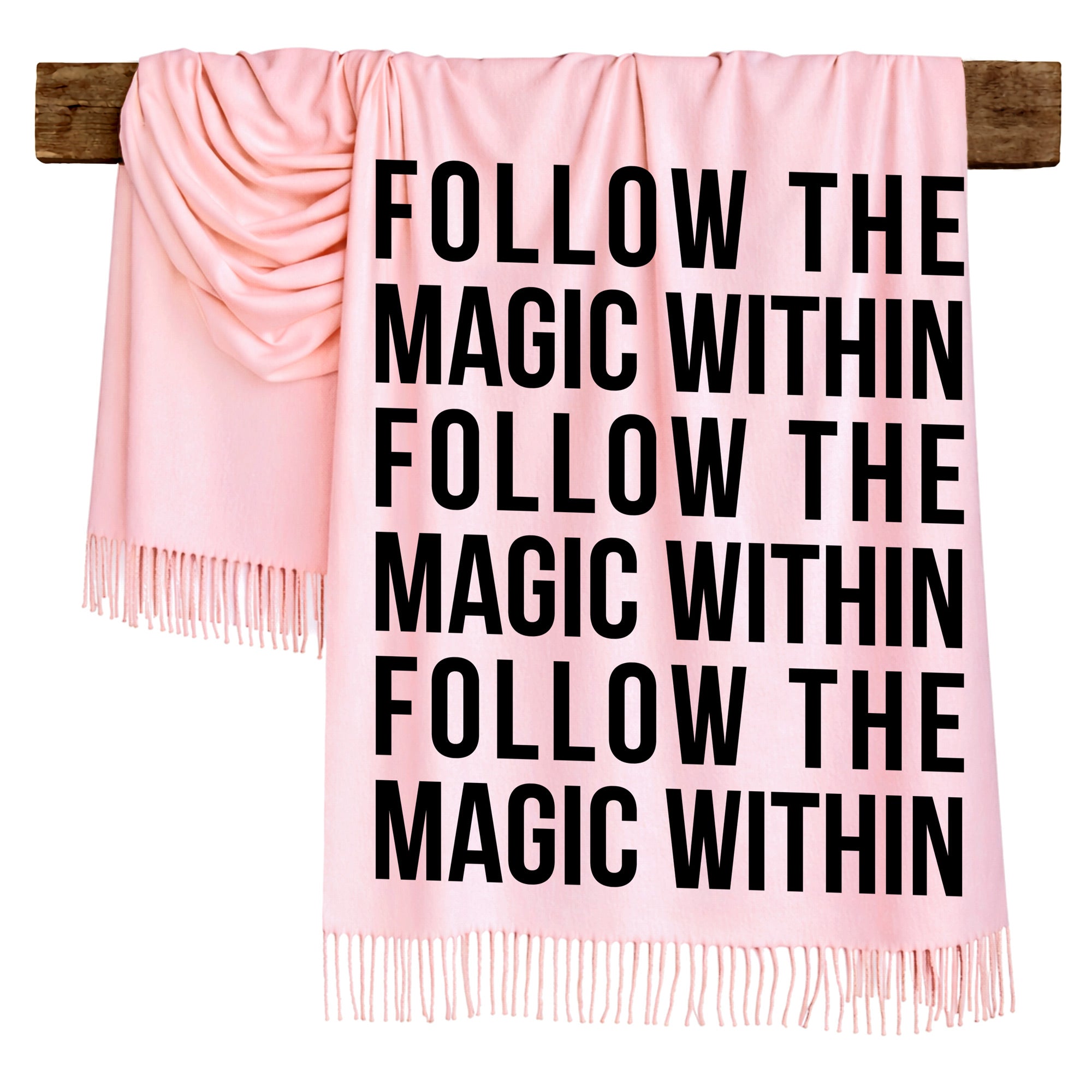 FOLLOW THE MAGIC WITHIN - Scarf , Black Font