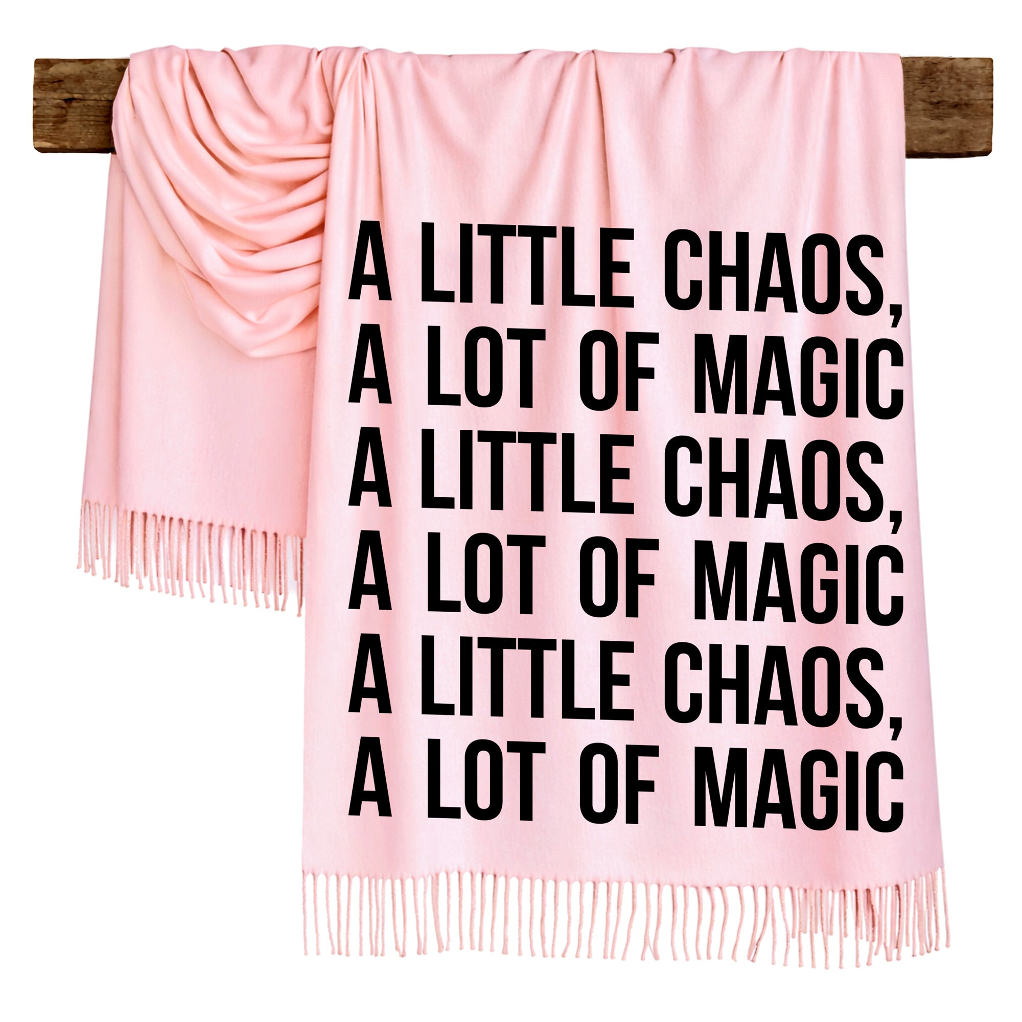 A LITTLE CHAOS, A LOT OF MAGIC - Scarf , Black Font