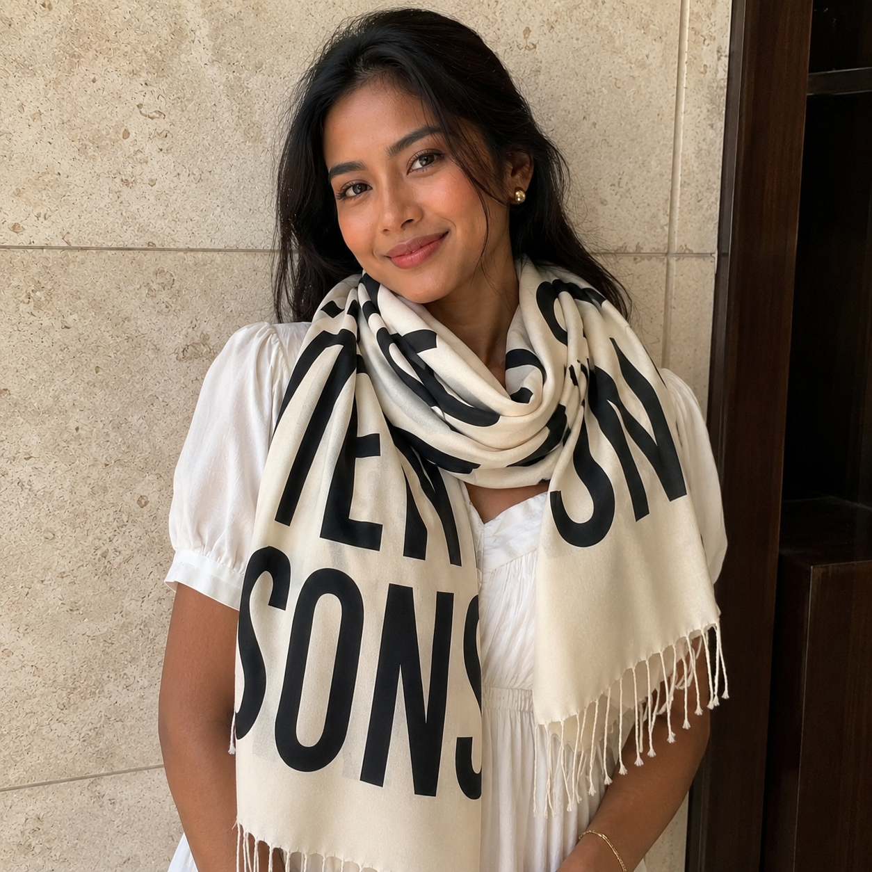 YOU MEAN THE WORLD TO ME - Scarf , Black Font