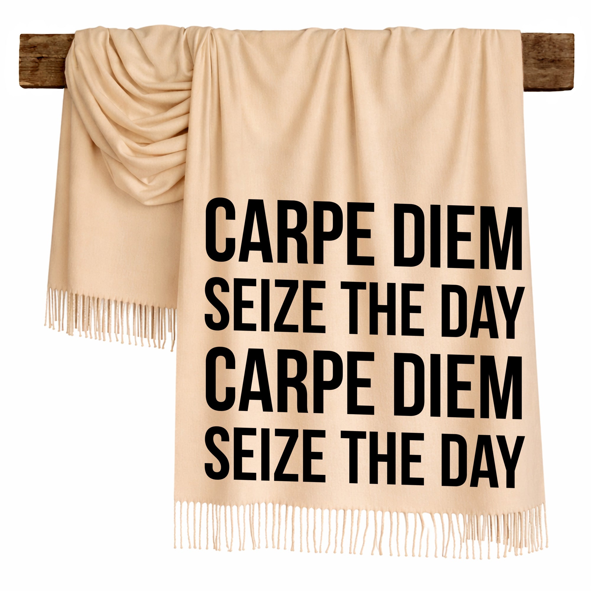 Carpe Diem – Seize the Day - Scarf , Black Font
