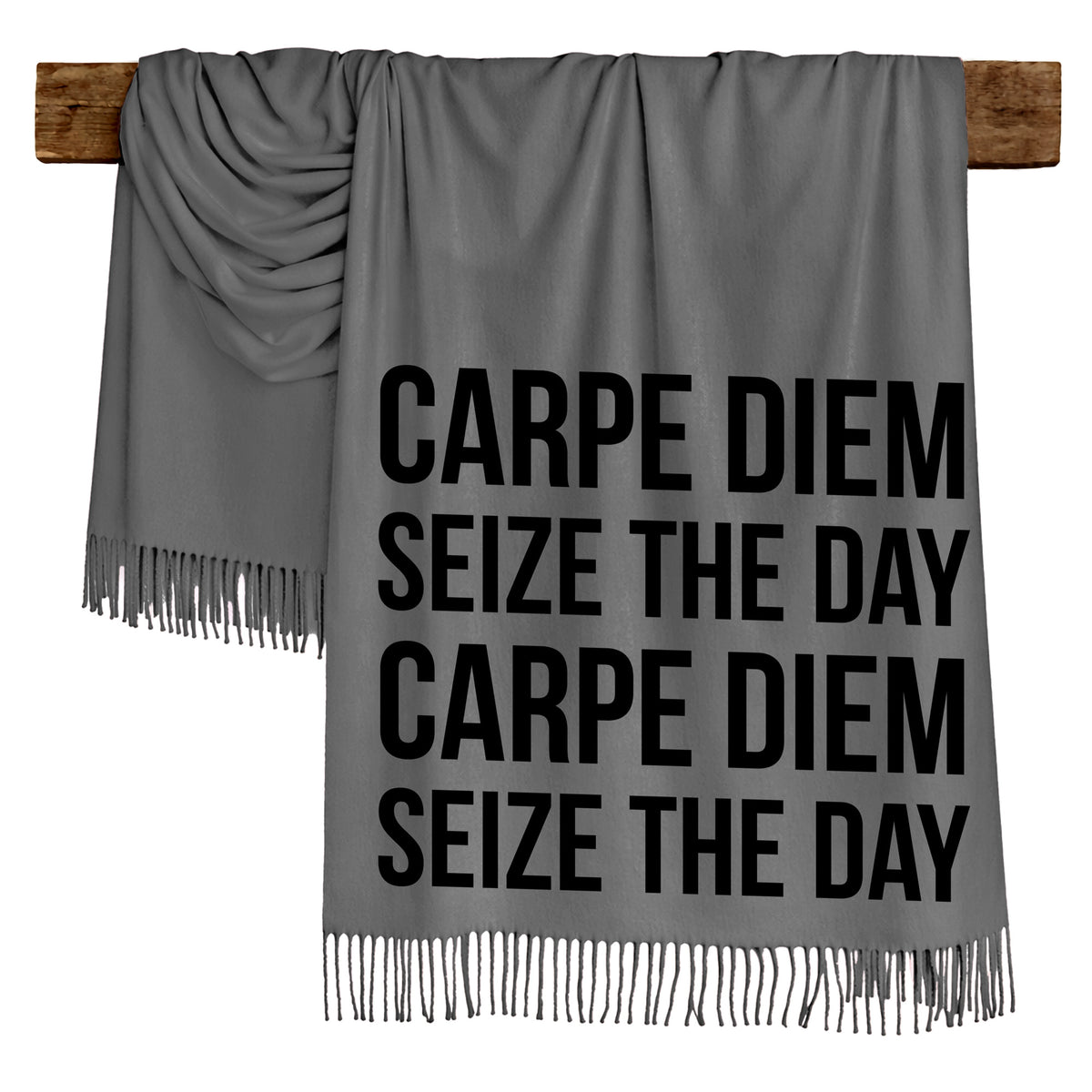 Carpe Diem – Seize the Day - Scarf , Black Font