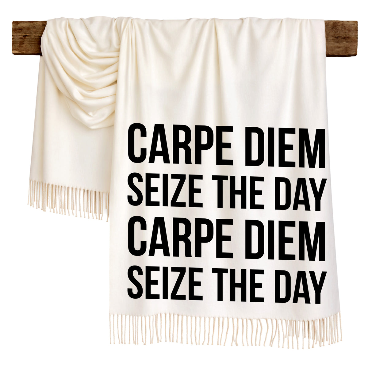 Carpe Diem – Seize the Day - Scarf , Black Font