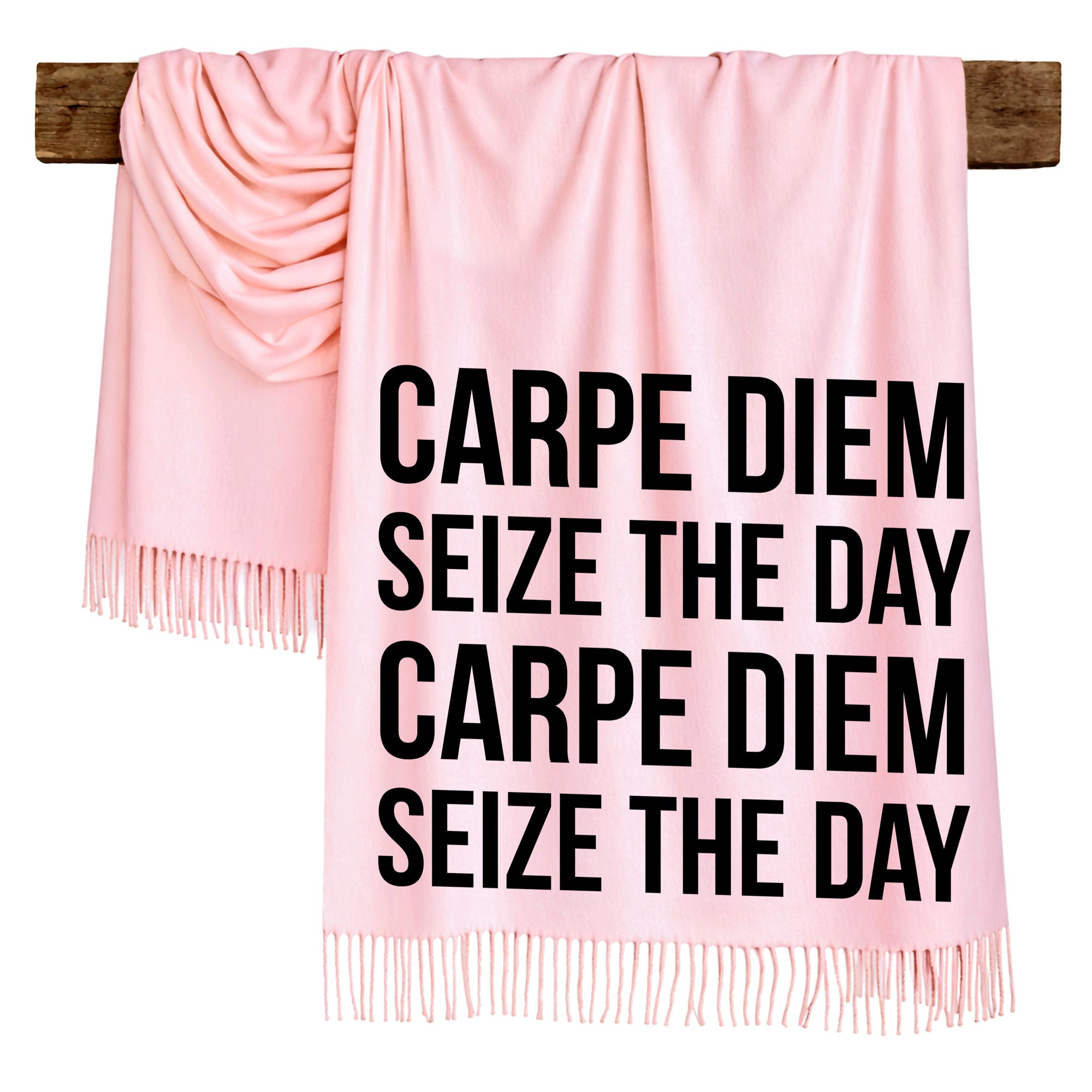 Carpe Diem – Seize the Day - Scarf , Black Font