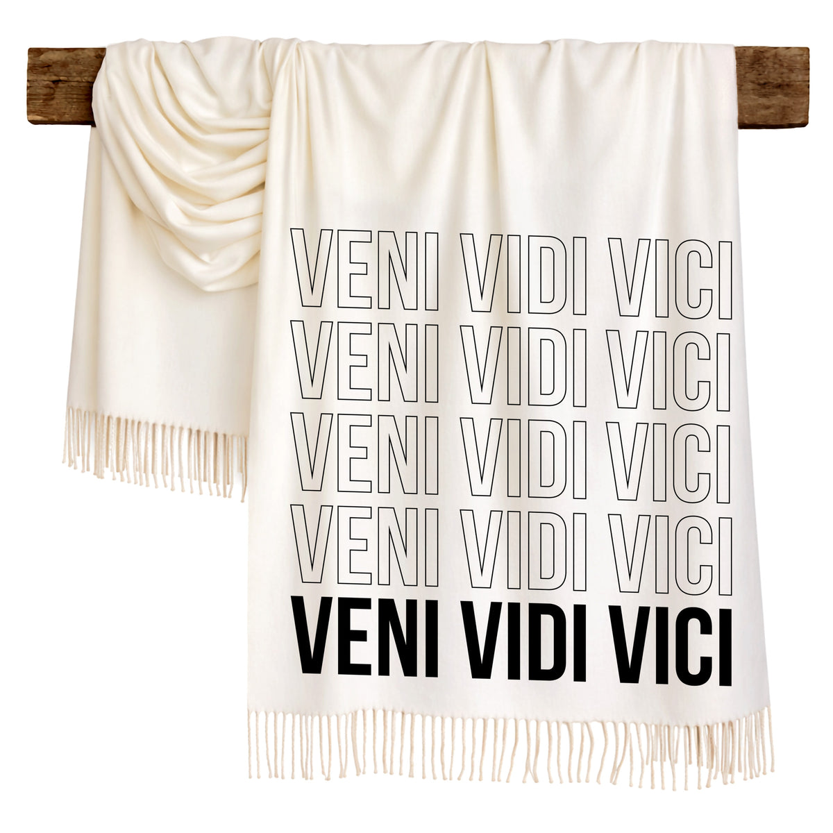 VENI, VIDI, VICI - Scarf , Black Font