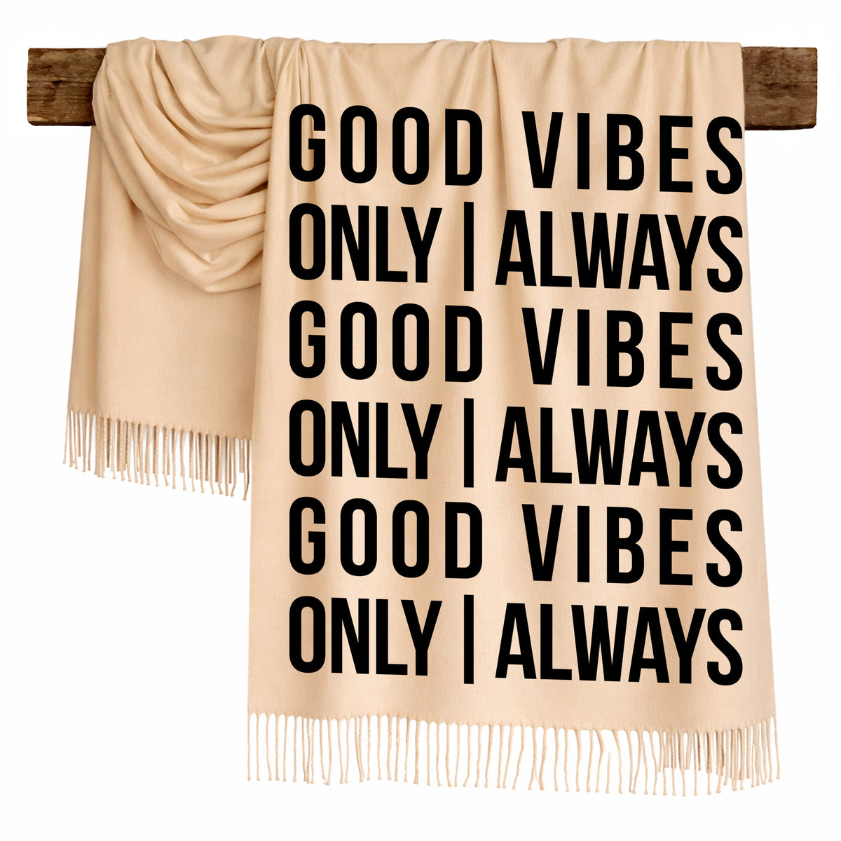 GOOD VIBES ONLY - Scarf , Black Font