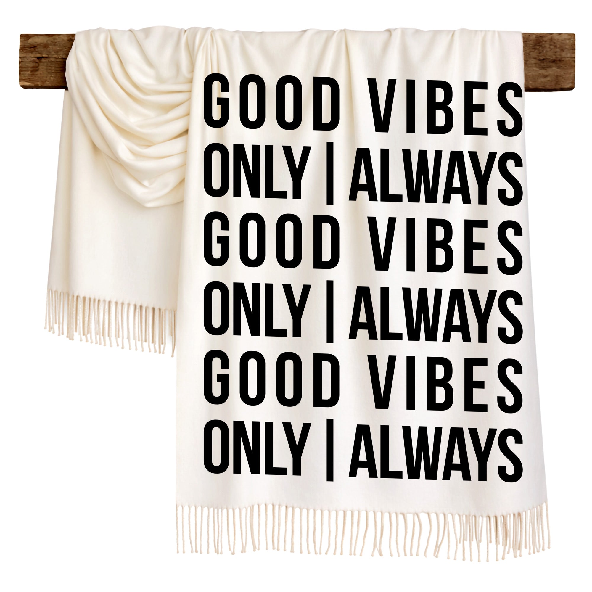 GOOD VIBES ONLY - Scarf , Black Font
