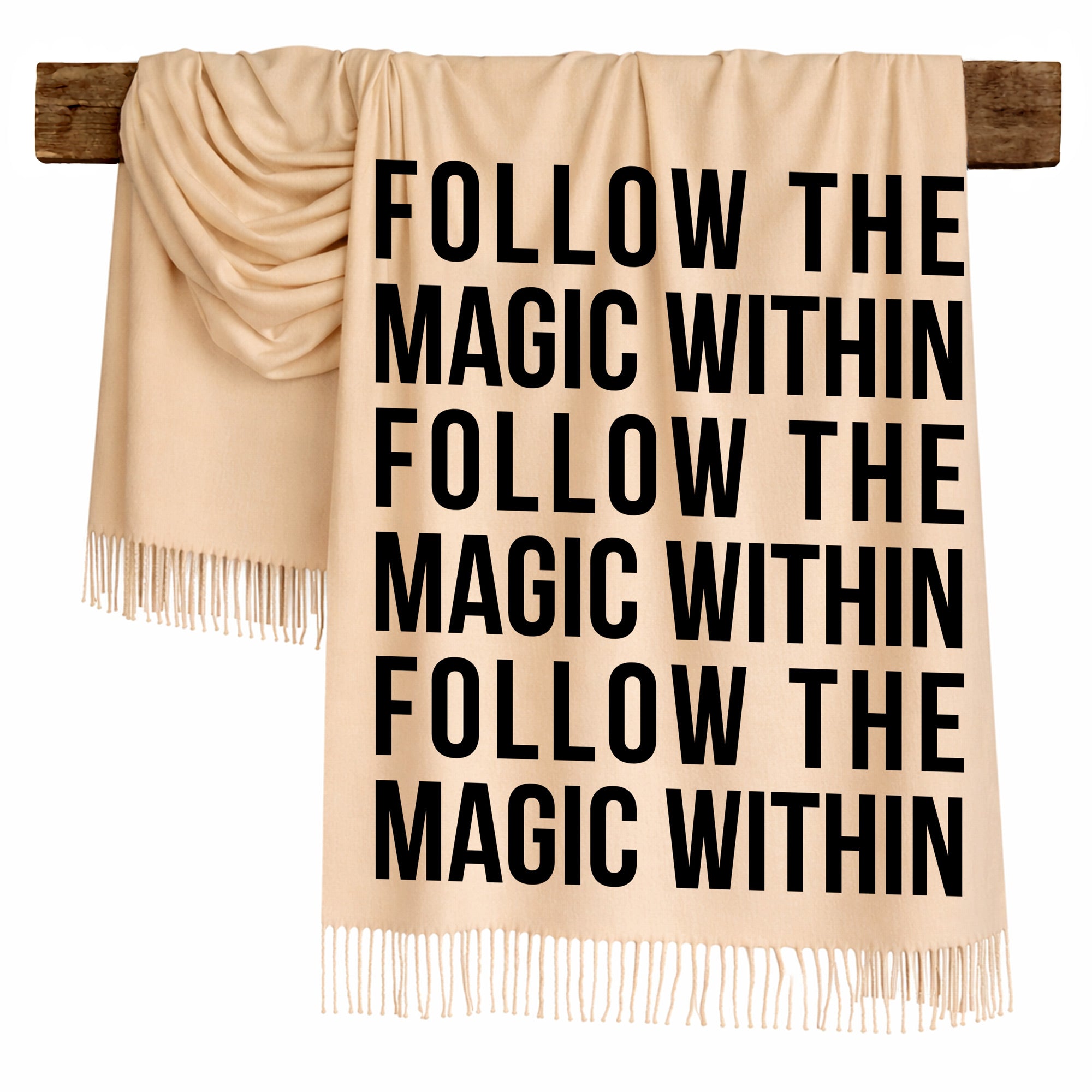FOLLOW THE MAGIC WITHIN - Scarf , Black Font