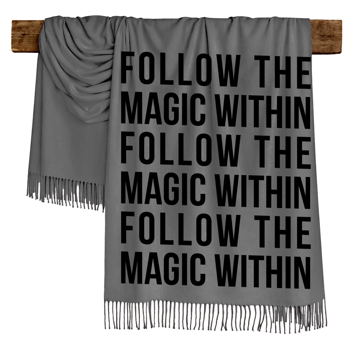 FOLLOW THE MAGIC WITHIN - Scarf , Black Font