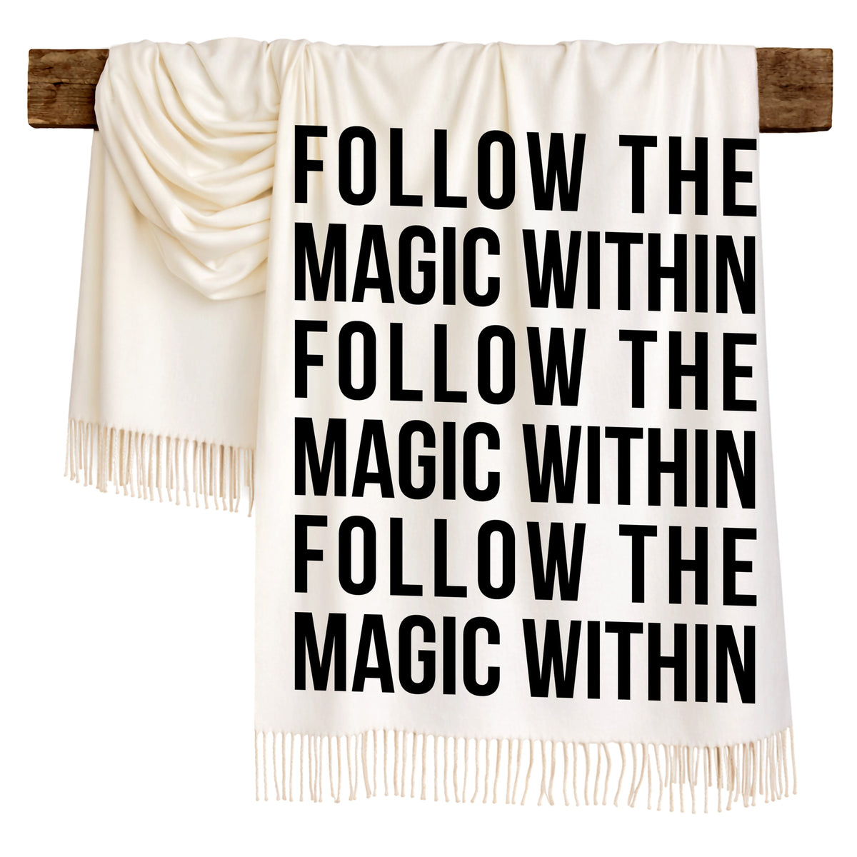 FOLLOW THE MAGIC WITHIN - Scarf , Black Font