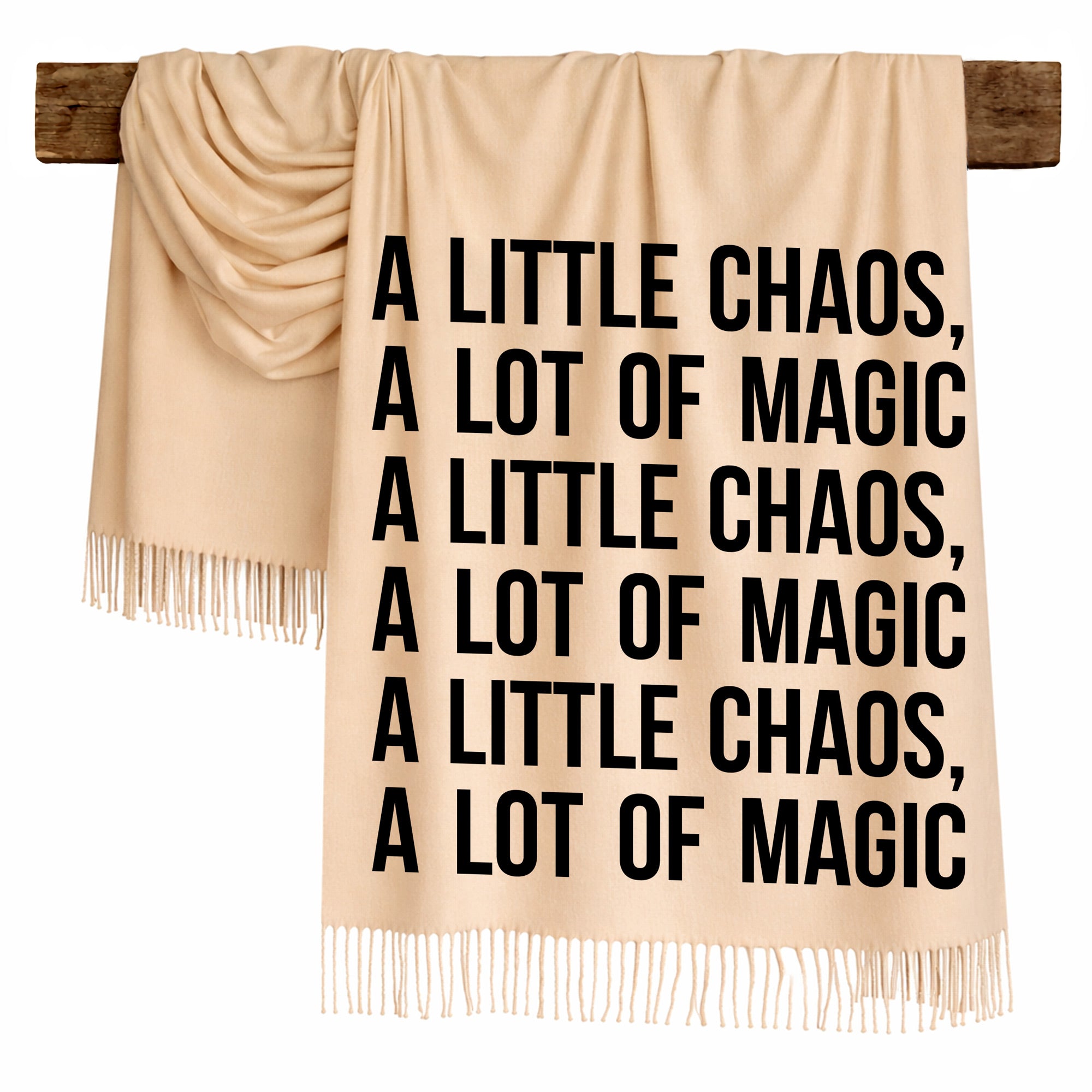 A LITTLE CHAOS, A LOT OF MAGIC - Scarf , Black Font
