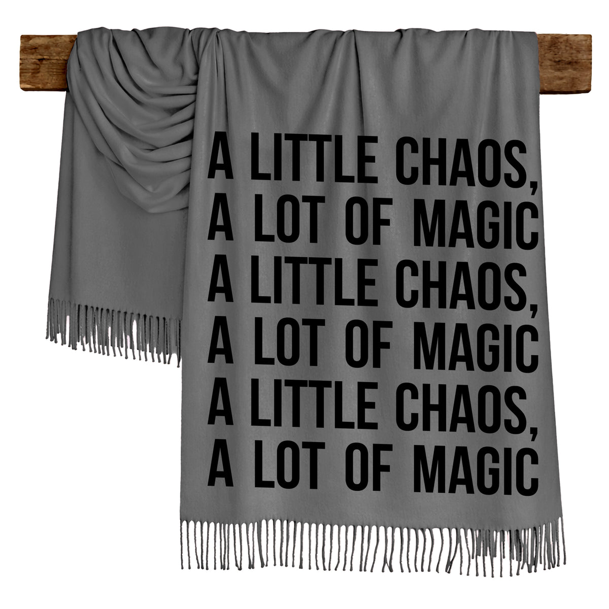 A LITTLE CHAOS, A LOT OF MAGIC - Scarf , Black Font