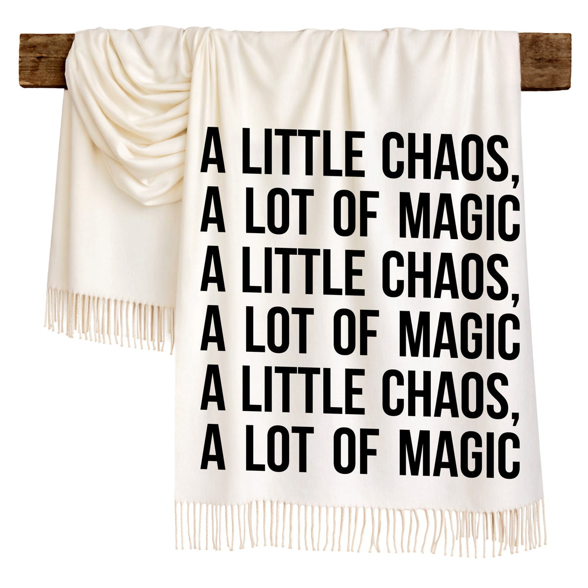 A LITTLE CHAOS, A LOT OF MAGIC - Scarf , Black Font