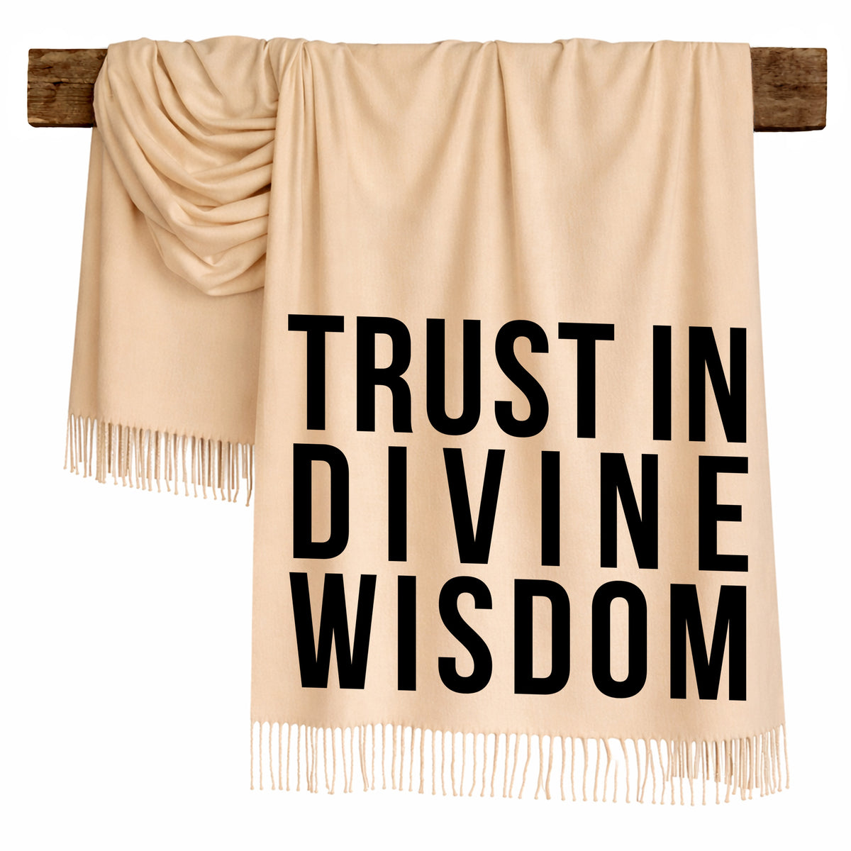 TRUST IN DIVINE WISDOM - Scarf , Black Font