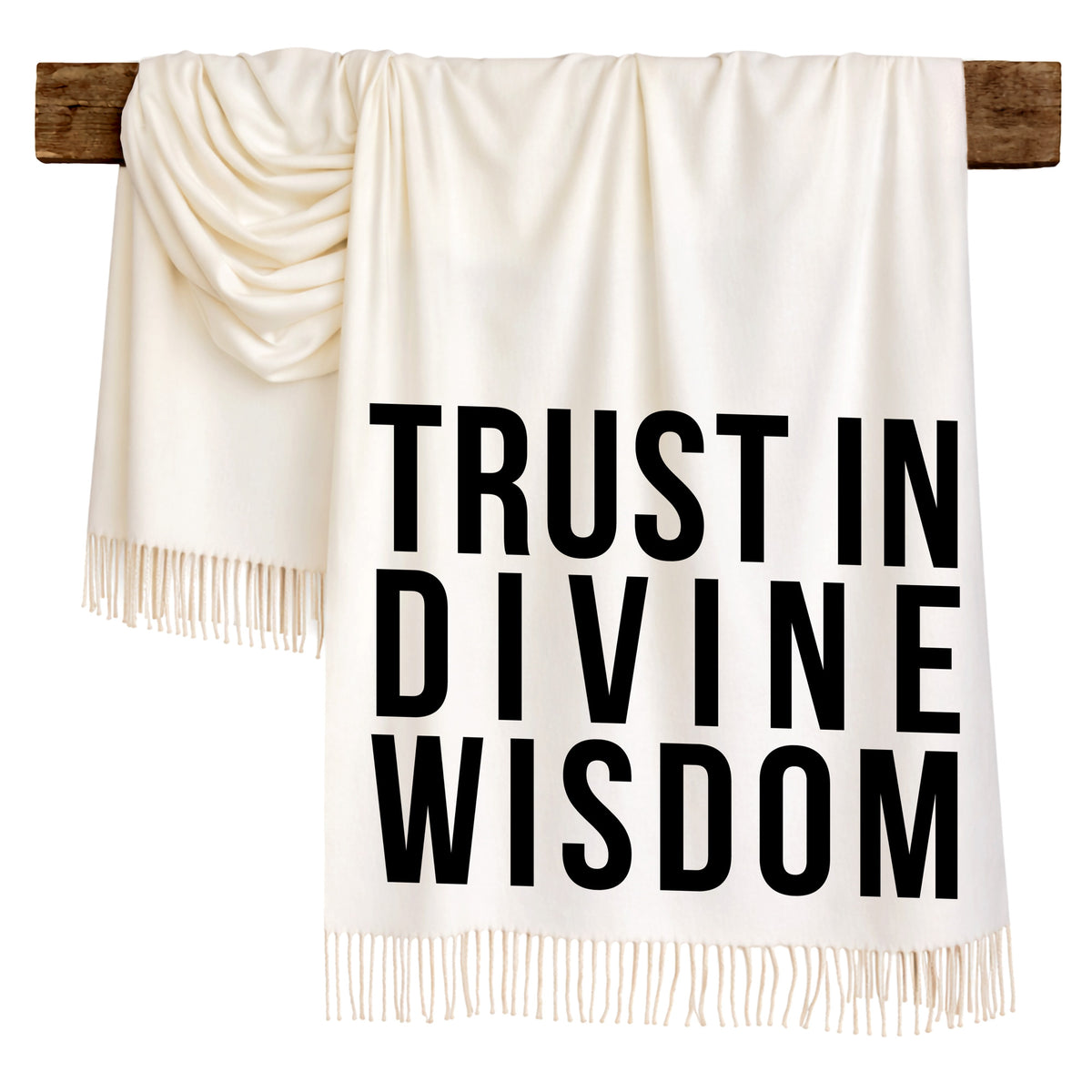TRUST IN DIVINE WISDOM - Scarf , Black Font