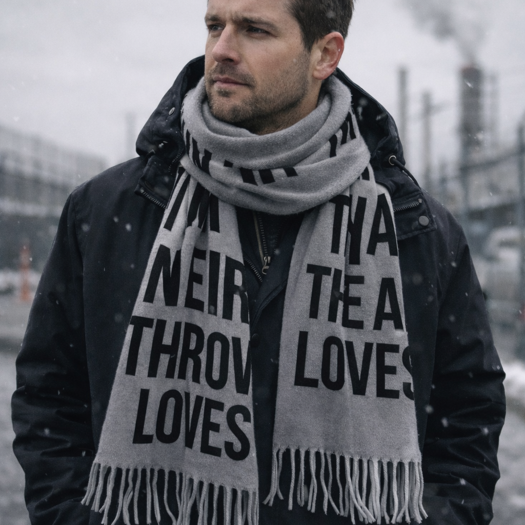 Statement Text Scarf