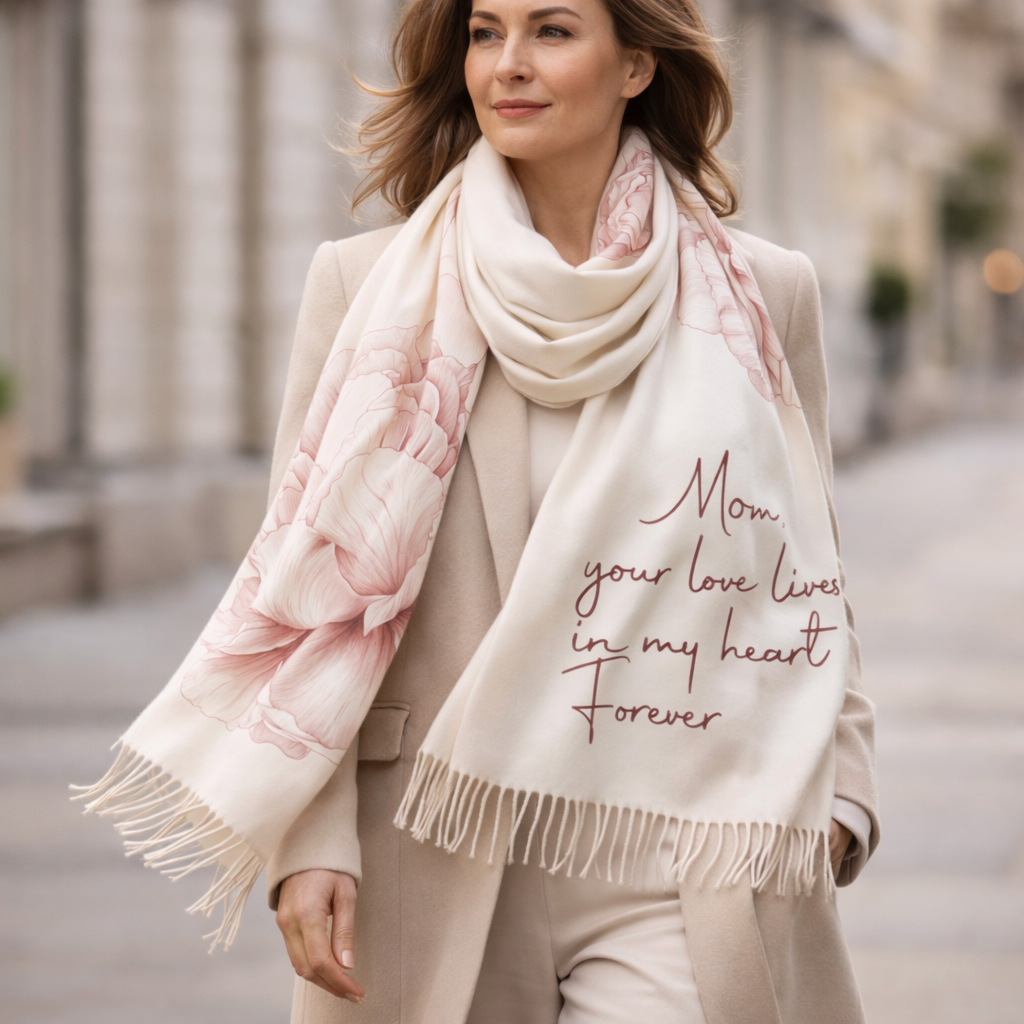 Blush Peony Love Scarf for Mom