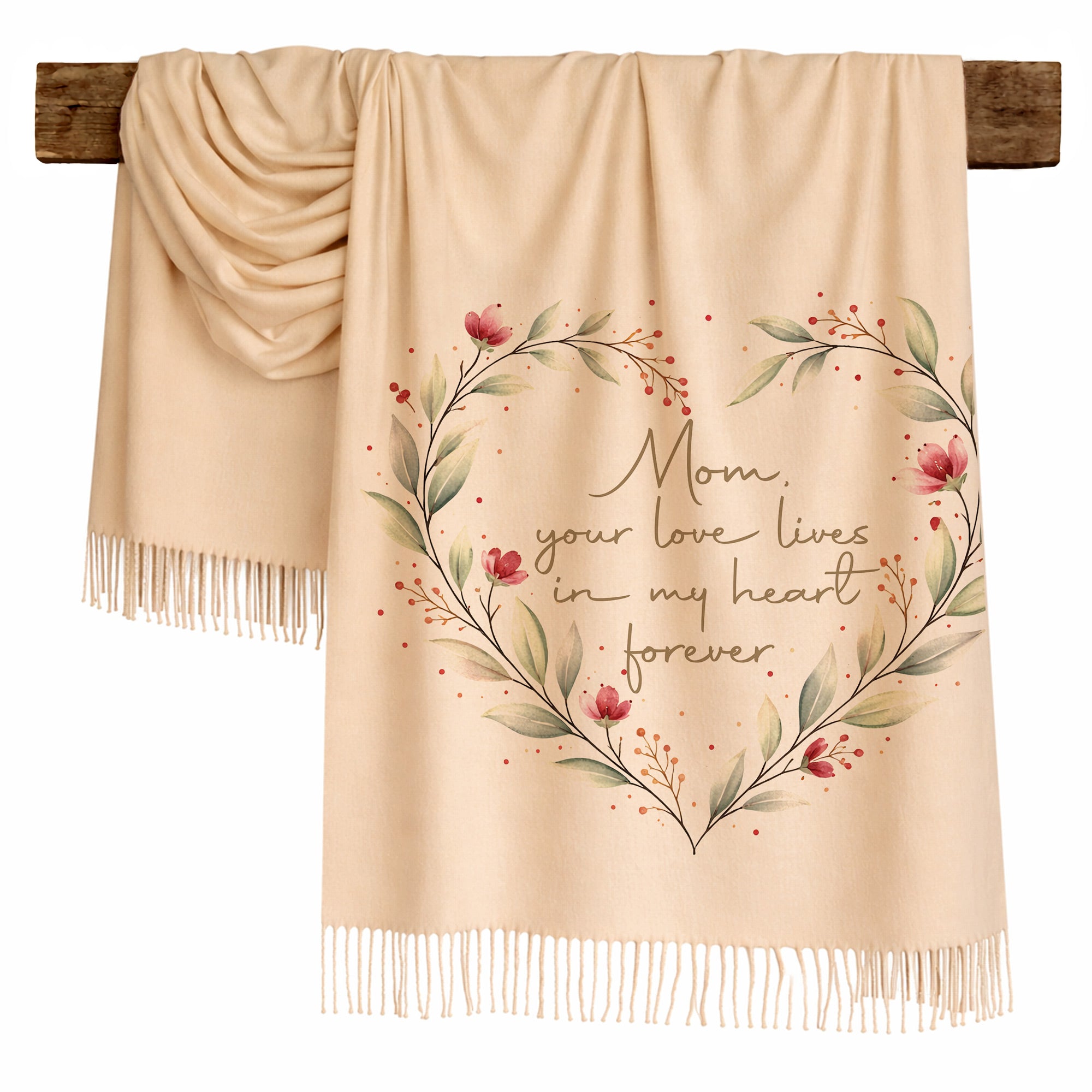 Floral Wreath Love Scarf for Mom