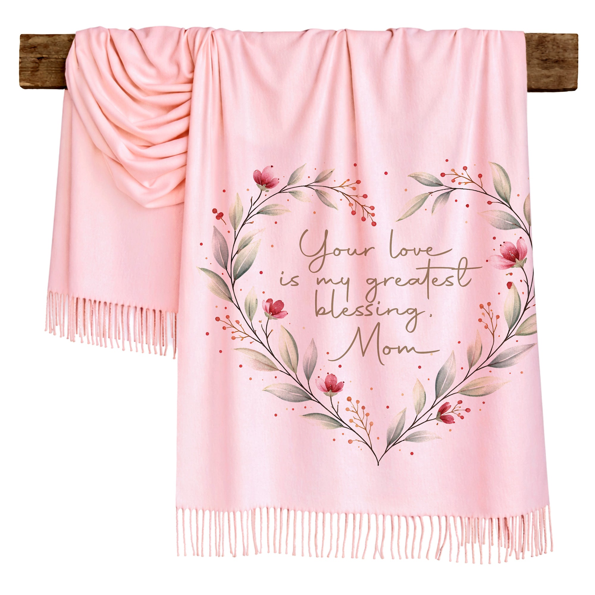 Floral Wreath Love Scarf for Mom