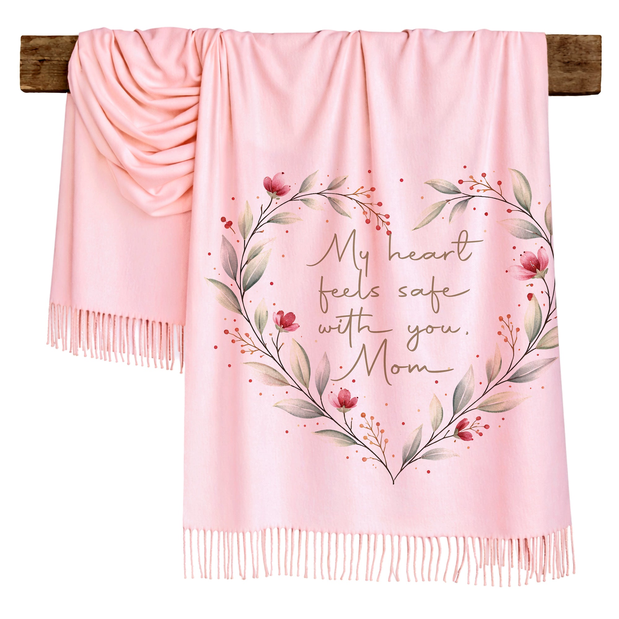 Floral Wreath Love Scarf for Mom