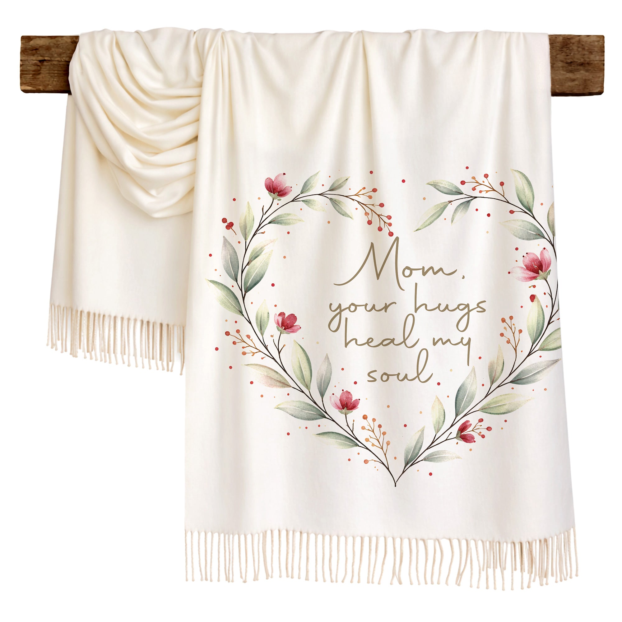 Floral Wreath Love Scarf for Mom