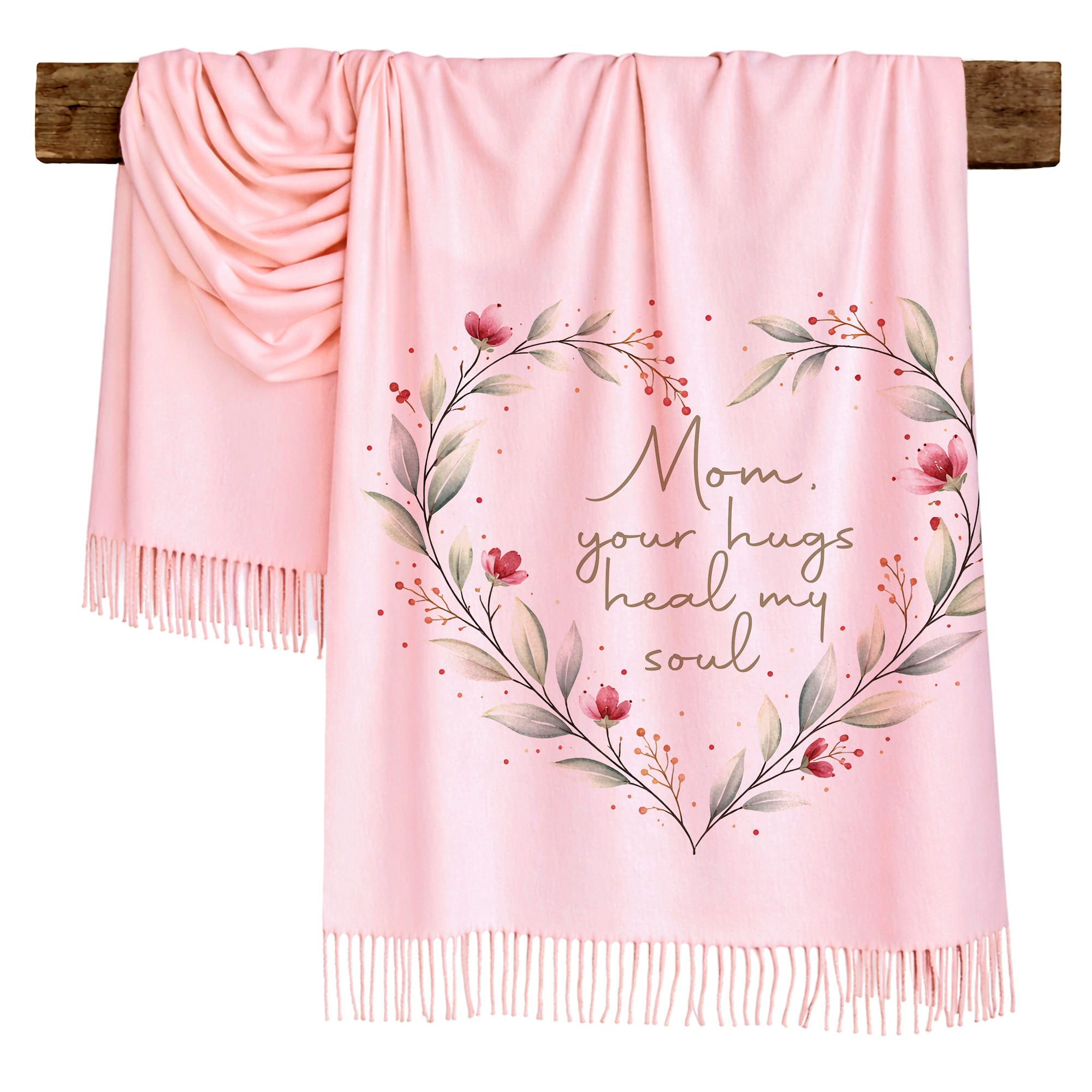 Floral Wreath Love Scarf for Mom