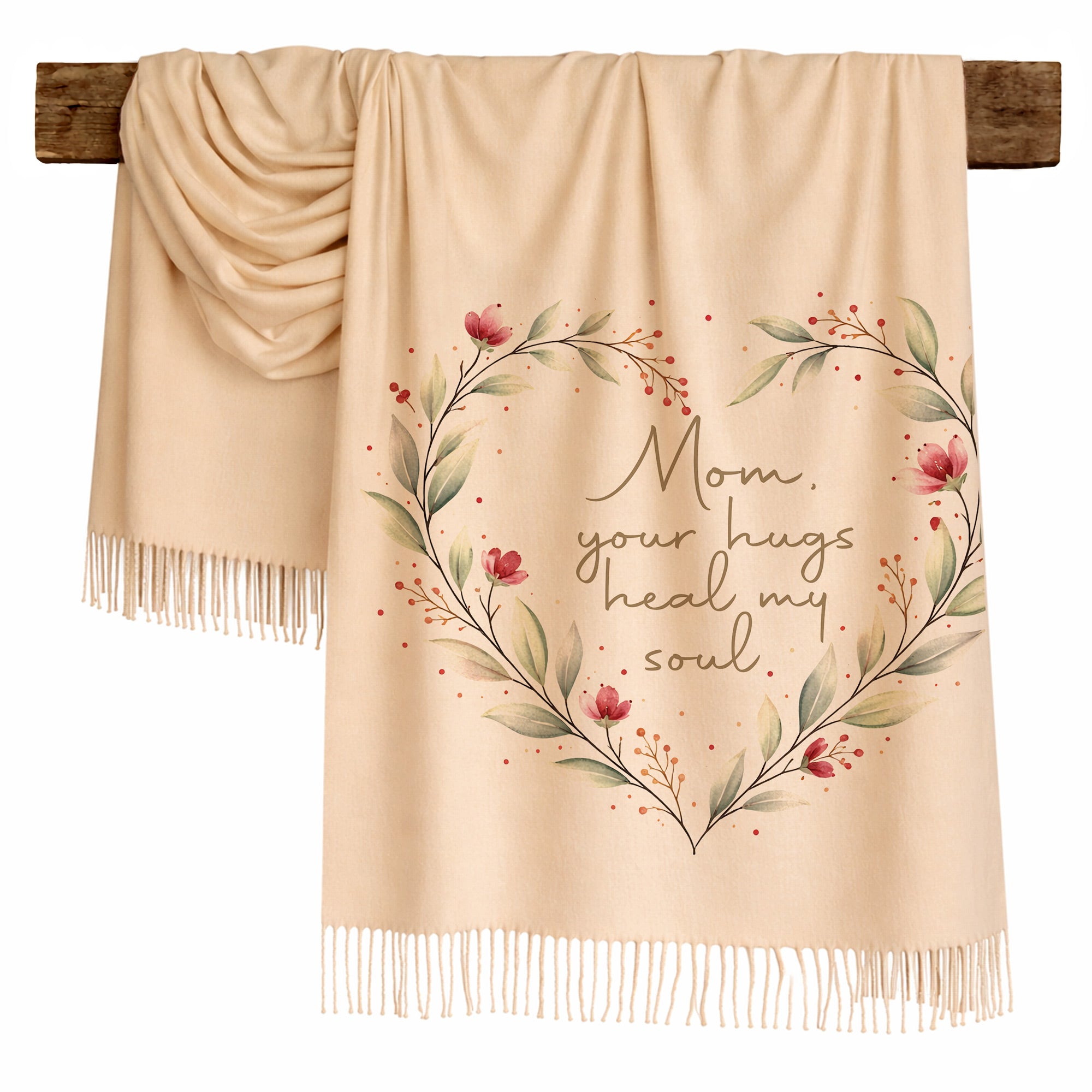 Floral Wreath Love Scarf for Mom