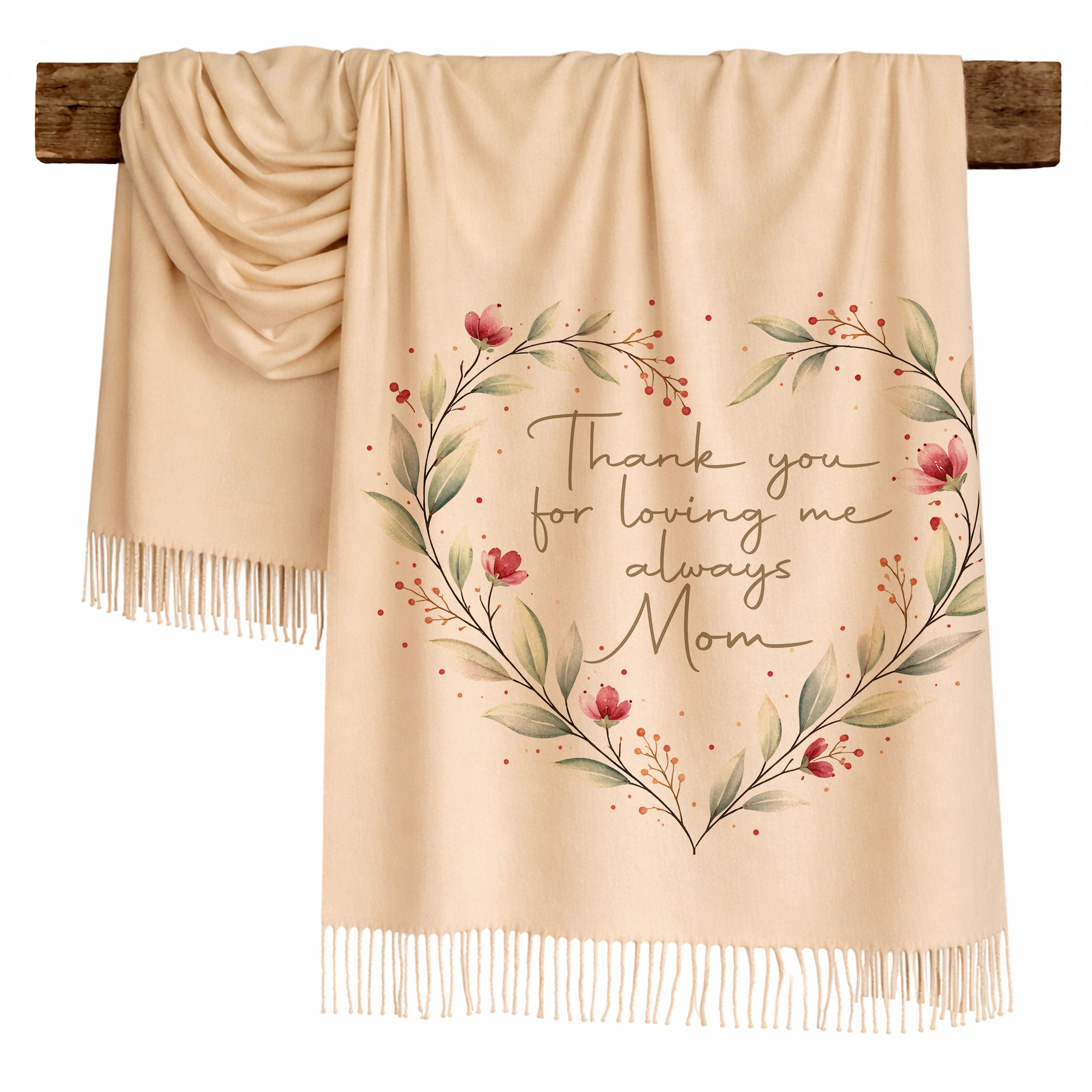 Floral Wreath Love Scarf for Mom