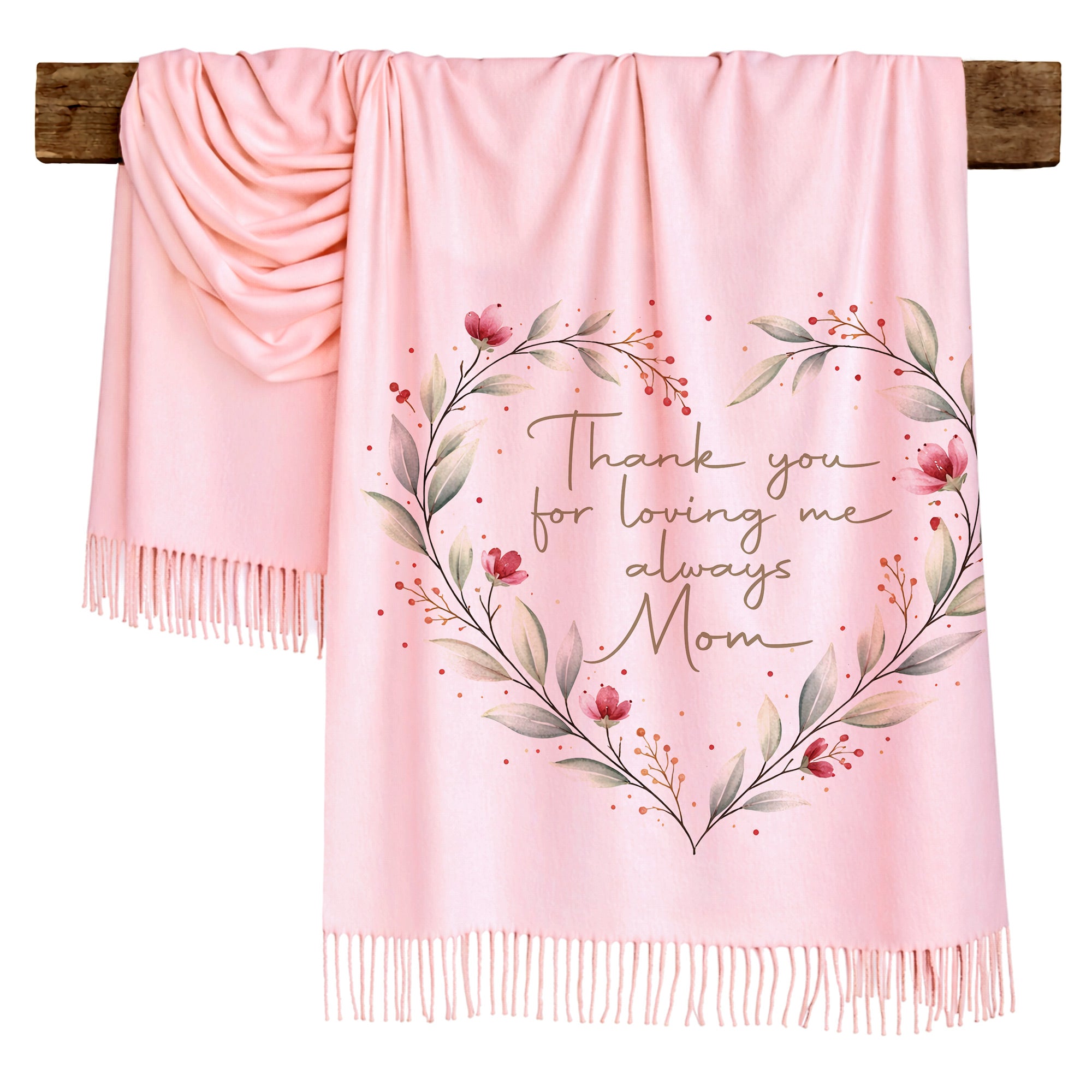Floral Wreath Love Scarf for Mom