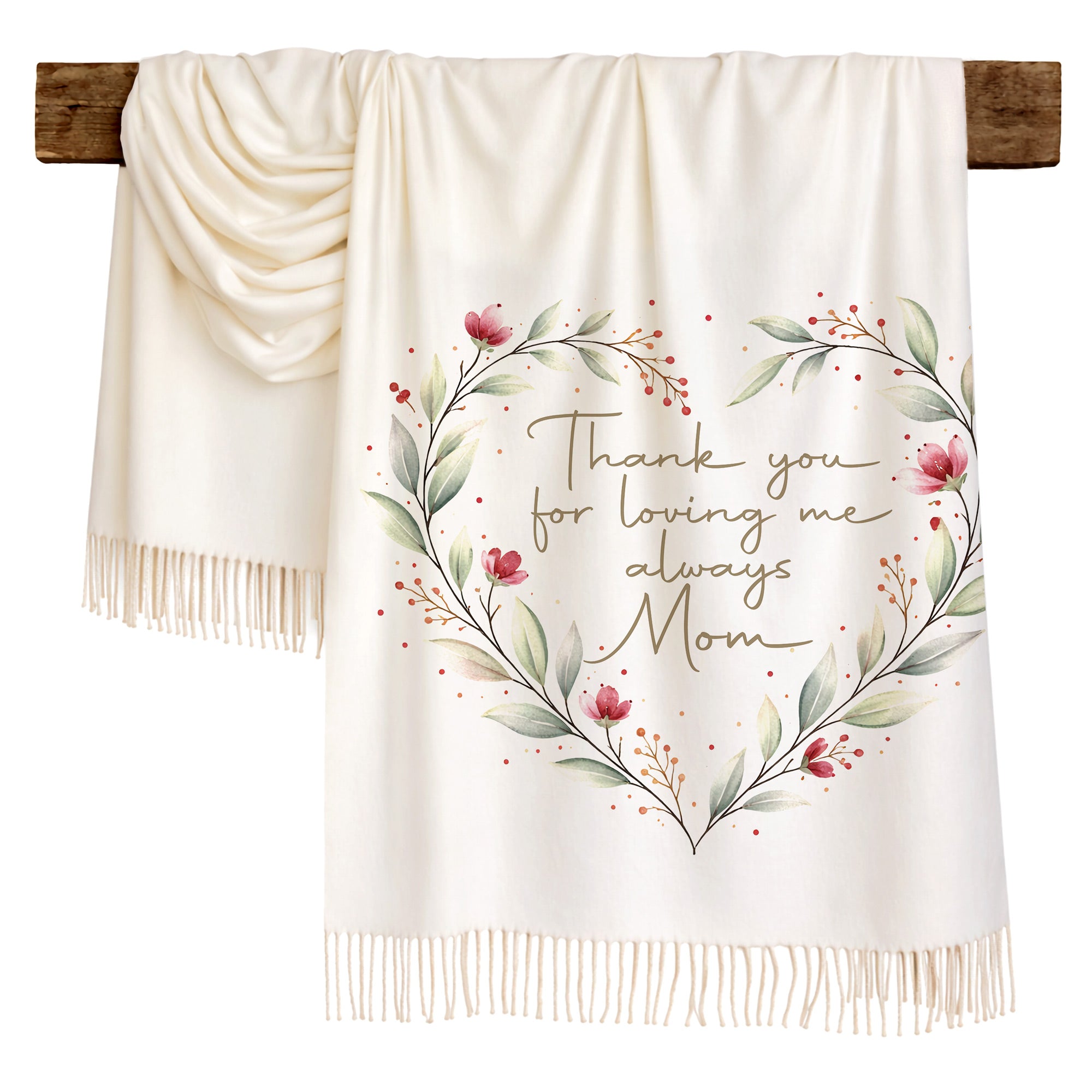 Floral Wreath Love Scarf for Mom