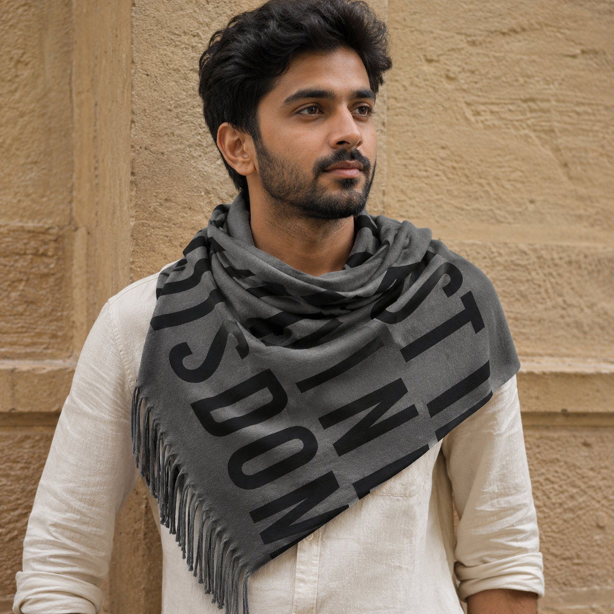 BORN FROM STARDUST AND DREAMS - Scarf , Black Font