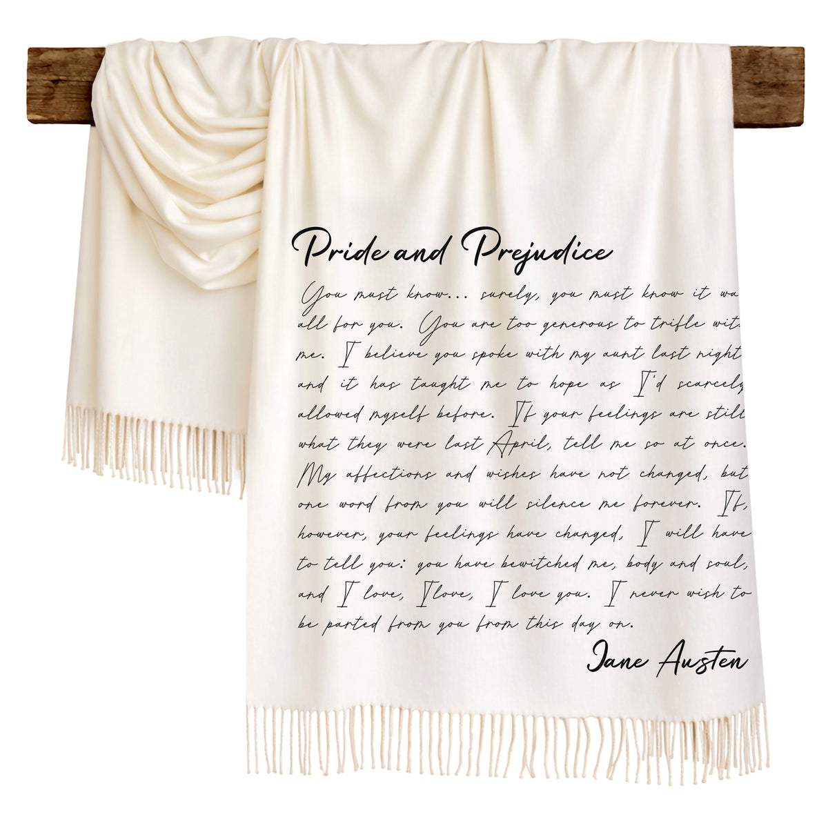 PRIDE AND PREJUDICE Literary Scarf
