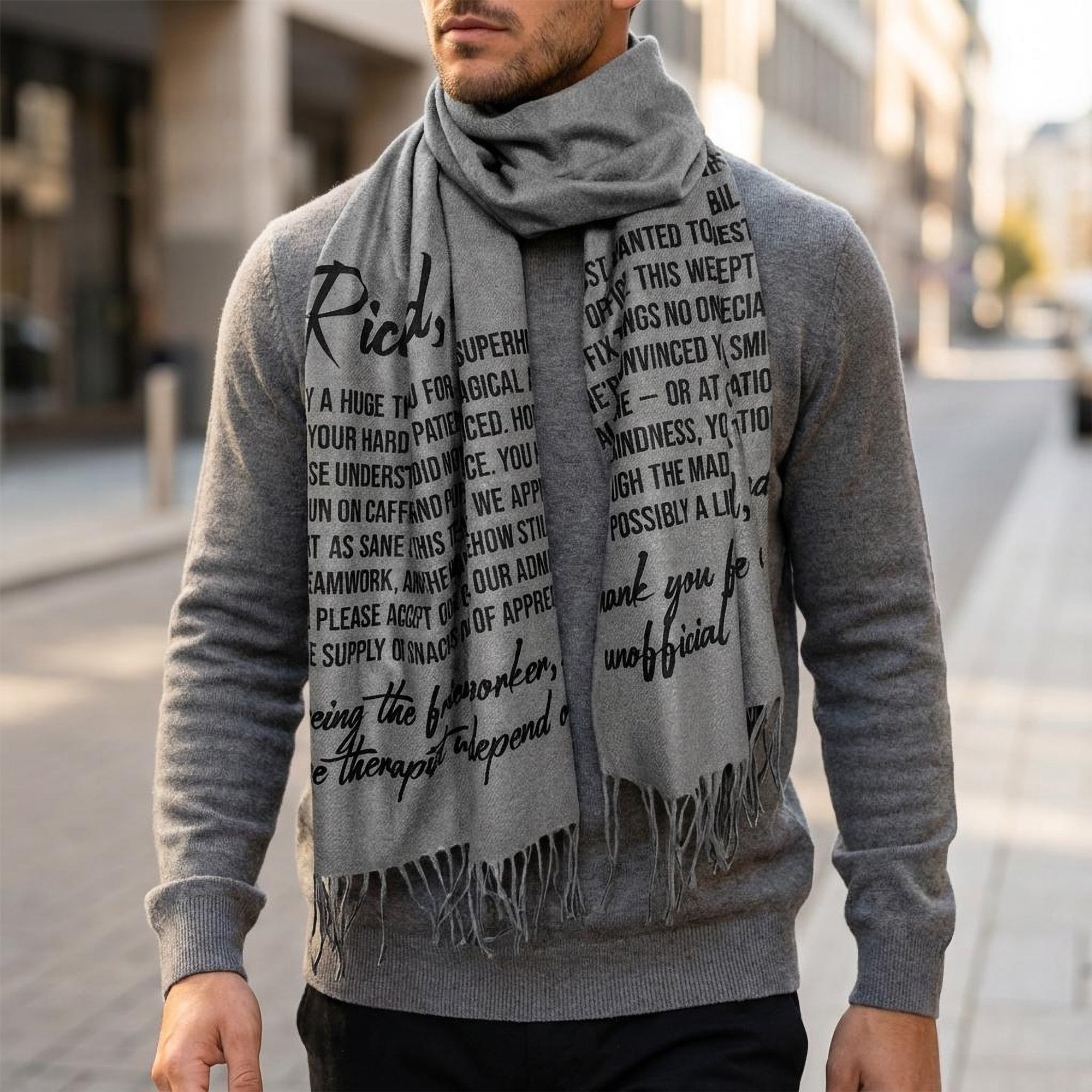 Bold Script Scarf