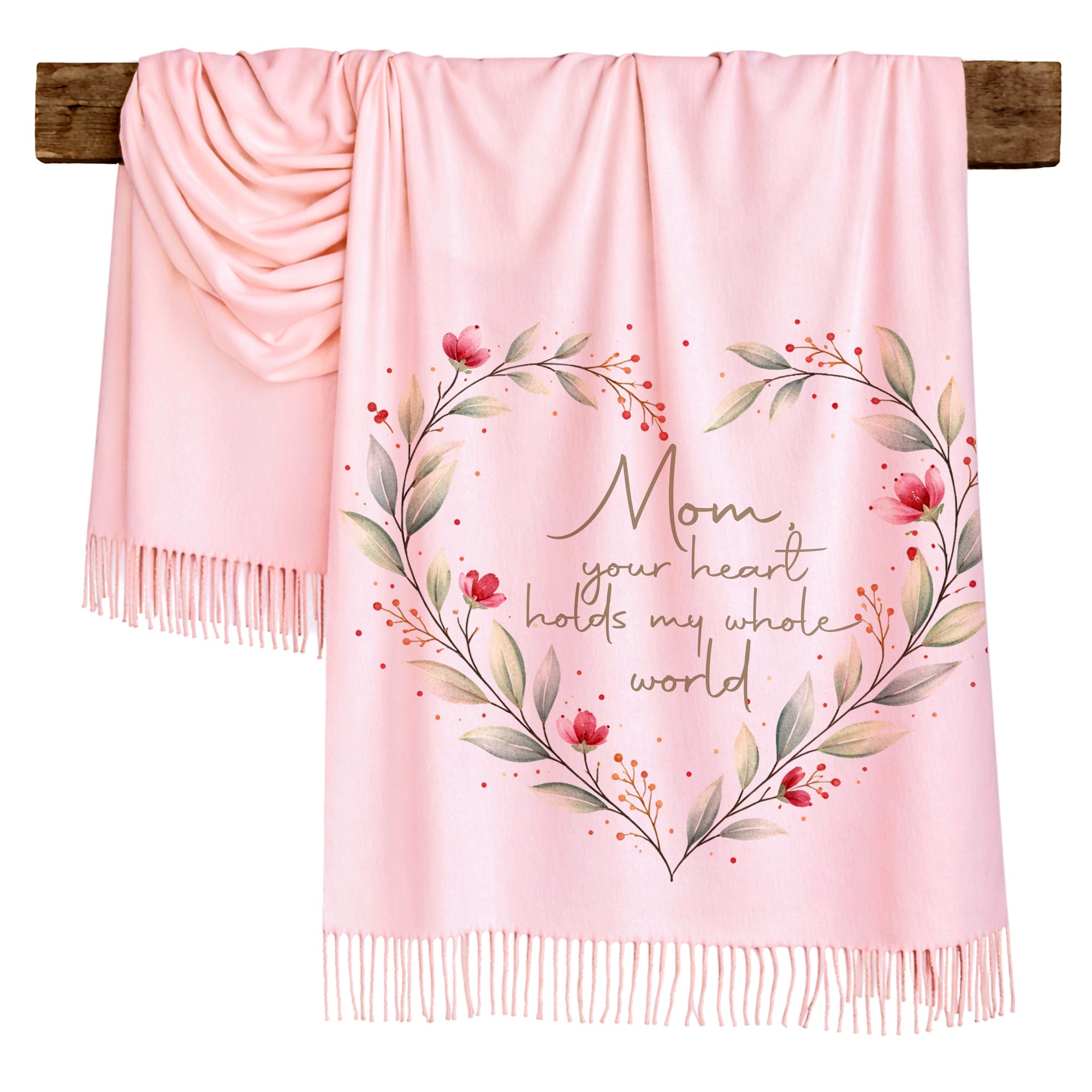 Floral Wreath Love Scarf for Mom