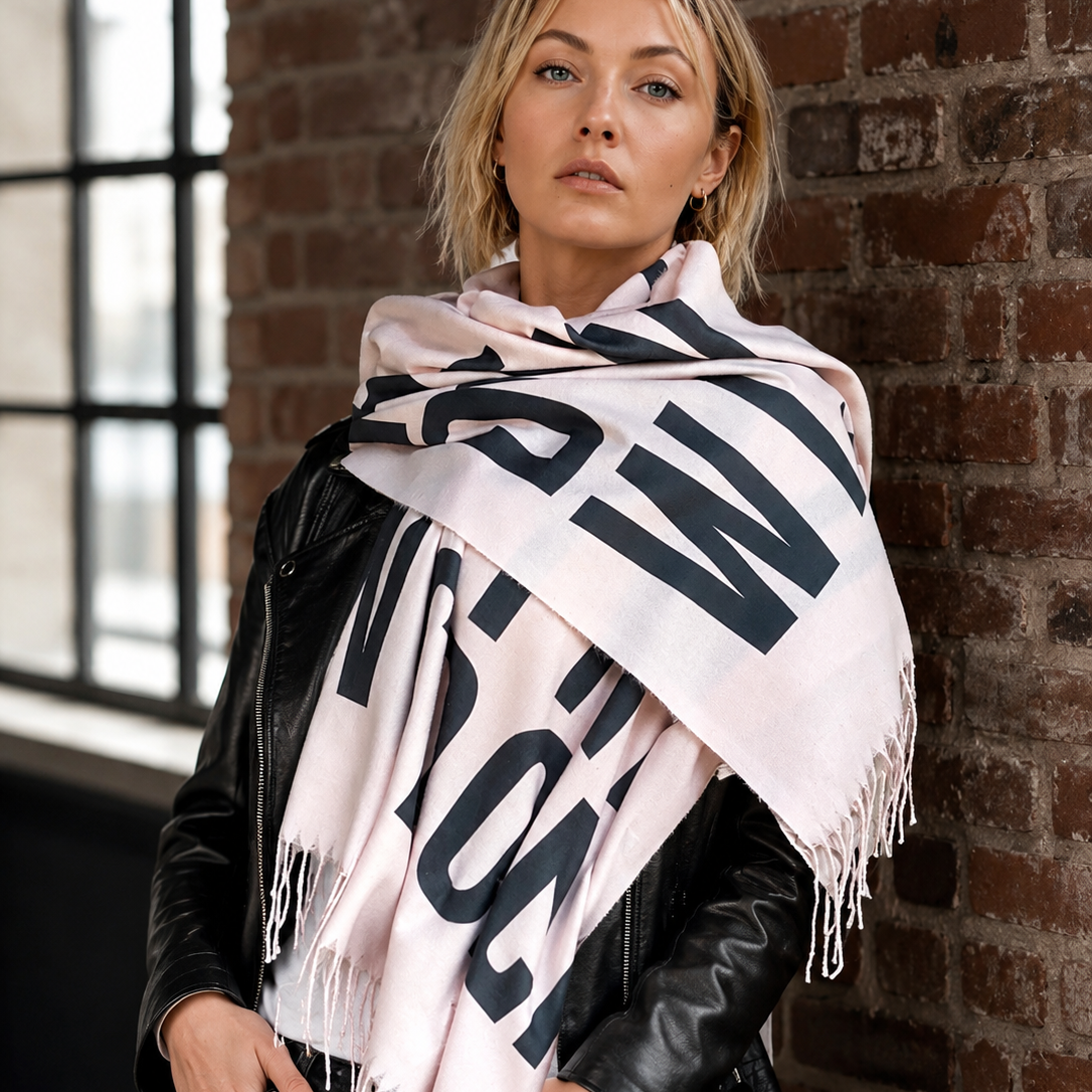TRUST IN DIVINE WISDOM - Scarf , Black Font